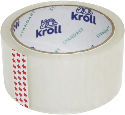Лента упаковочная Kroll, полиэтилен 40мкм, 48мм x 36м