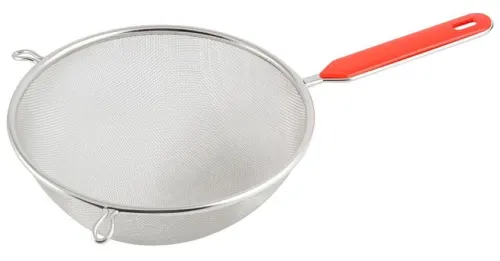 Дуршлаг Mallony / Маллони Tagliatelle с пластиковой ручкой, из нержавеющей стали, серый, 20см / товары для дома