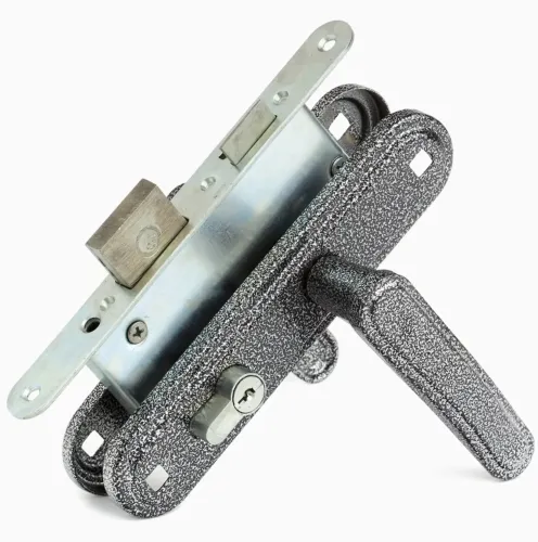 Замок врезной ЗЕНИТ ЗВ4-3.03 цилиндровый, антик серебро