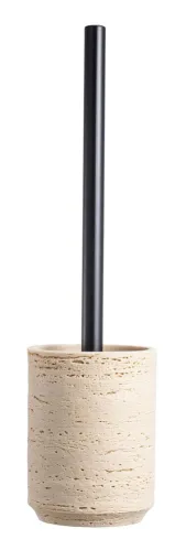 Ершик для унитаза Fora / Фора RAFAEL напольный, из полирезины, бежевый, размером 360×100х100мм / товары для дома