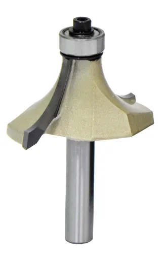 Фреза Elitech / Элитек карнизная, для закругления, с подшипником, 2 лезвия, стальная, твердосплавная, диаметр 44.5мм, хвостовик 8мм / инструменты