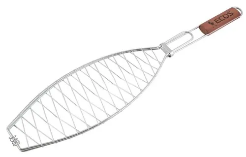 Решетка гриль ECOS RD-114D хромированная, сталь, 40х15х2см