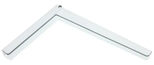 Кронштейн для полки Петротех складной угловой, стальной, белый, 380х200х2мм / держатель