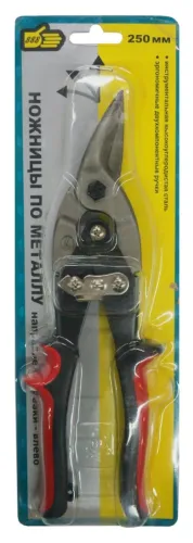 Ножницы по металлу 888 левые, с двухкомпонентной рукояткой, хромованадиевая сталь, длина 250мм / режущие и пильные инструменты