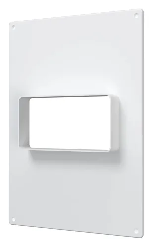 Площадка торцевая ЭРА 612ПТГ горизонтальная, пластиковая, белая, внешний размер 180×250мм / вентиляция