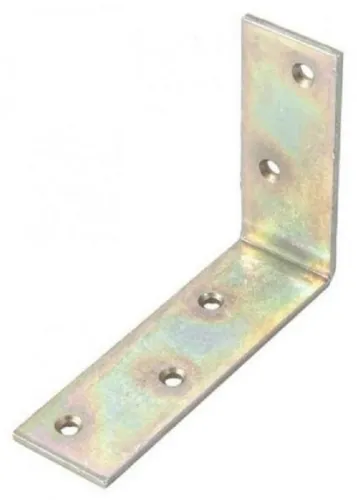 Крепежный уголок Rock Solid Connection / Рок Солид Конекшн балочный перфорированный, из оцинкованной стали, желтый, 100х75х30х3мм / строительство и ремонт