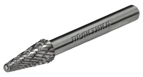Борфреза Практика Эксперт коническая с закруглением, тип L, твердосплавная, стальная, хвостовик 6мм, 8×20мм / строительство и ремонт