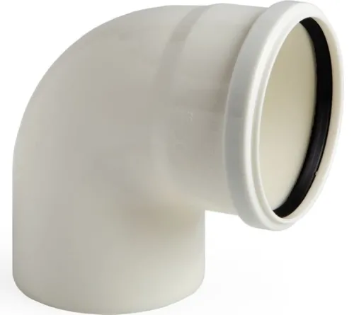 Отвод Lammin полипропиленовый раструбный, белый, d110мм, 87.5