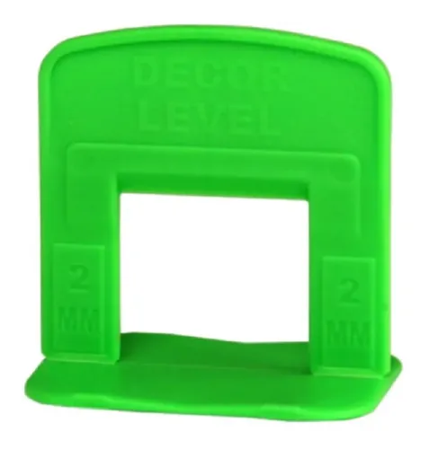 Зажим для выравнивания плитки DECOR / Декор Ворота Level для крупного формата, пластиковый, зеленый, 2мм, 100шт. / строительство и ремонт