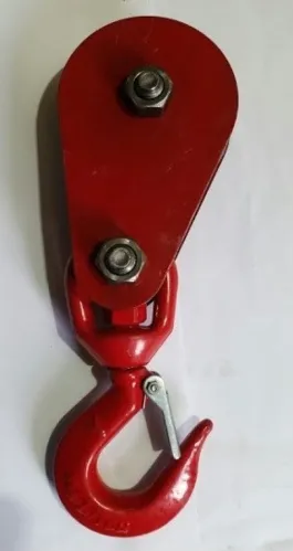 Блок монтажный SD / СД строительный закрытый, с поворотным крюком, металлический, красный, диаметр 100мм, 1т / такелаж