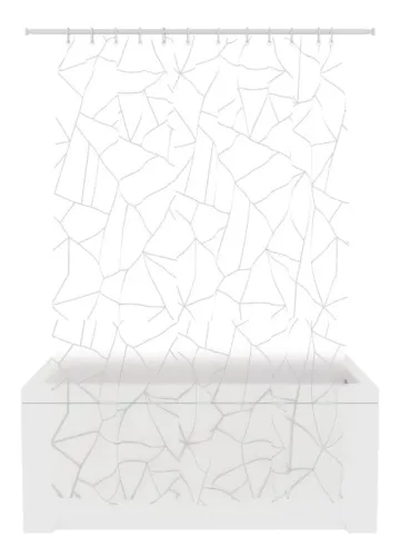 Штора для ванной Fora SILVER GLASS FOR-PV15, 200x180см