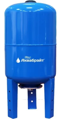 Гидроаккумулятор Аквабрайт ГМ-100 В вертикальный, из стали, синий, объемом 100л / водоснабжение