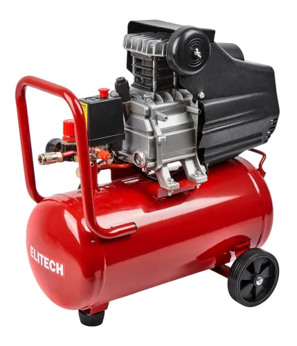 Компрессор ELITECH ДМ КМ 200-24, коаксиальный масляный, 220В