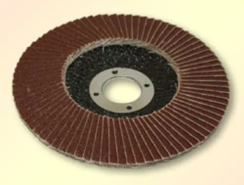 Круг лепестковый торцевой LUGA ABRASIV / Луга Абразив шлифовальный, оксид алюминия на тканевой основе, Р80, посадочный диаметр 22мм, 115мм / оснастка