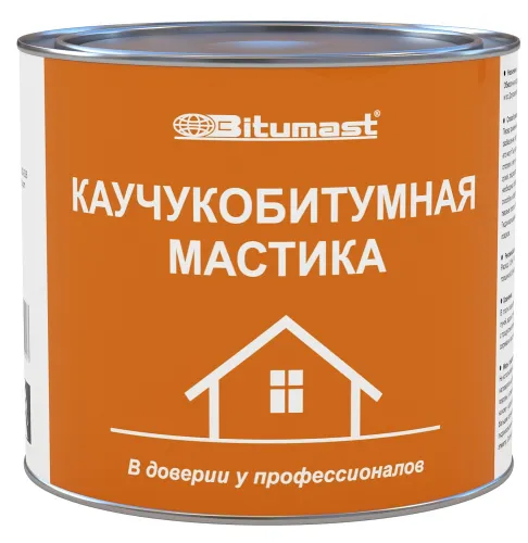Мастика гидроизоляционная Bitumast 2л, для наружных и внутренних работ