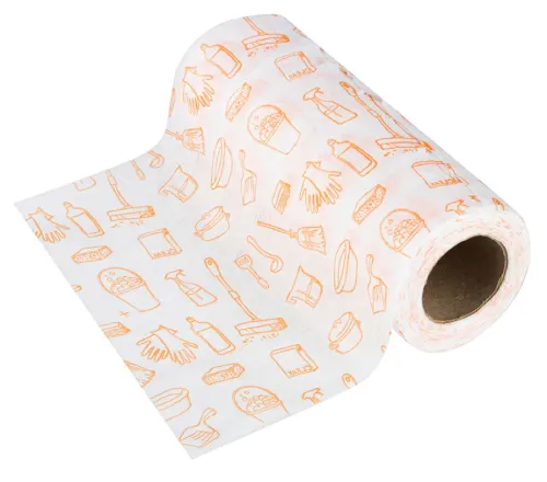 Салфетки для уборки в рулоне, из спанлейса с перфорацией, 25х30см, 20шт. / хозяйственные товары