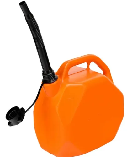 Канистра для бензина STELS / Стелс со скошенными углами, из пластика, оранжевая, 10л / автотовары