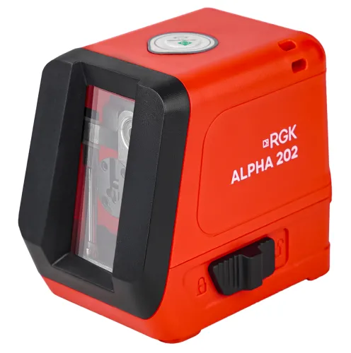 Лазерный уровень RGK ALPHA 202, 2 зеленых луча, 20м, IP55