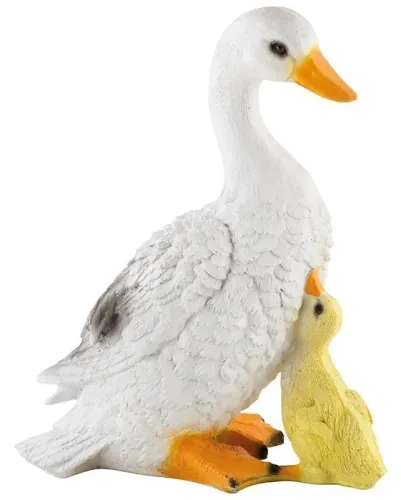 Фигурка садовая PARK / Парк Утка с утенком декоративная, из полистоуна, 30х15см / дом и сад