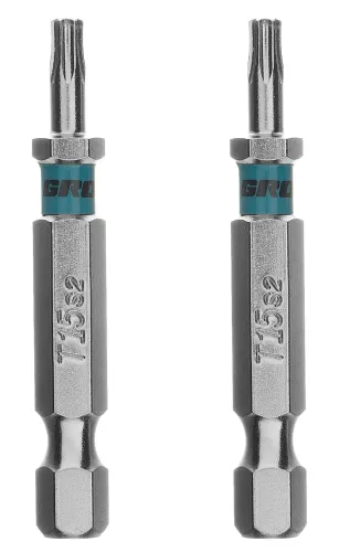 Бита GROSS Torx шестигранная, сталь S2, 15x50мм, 2шт, 114619