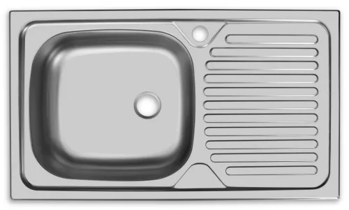 Мойка Ukinox Классика, врезная, нержавеющая сталь, 760х435мм