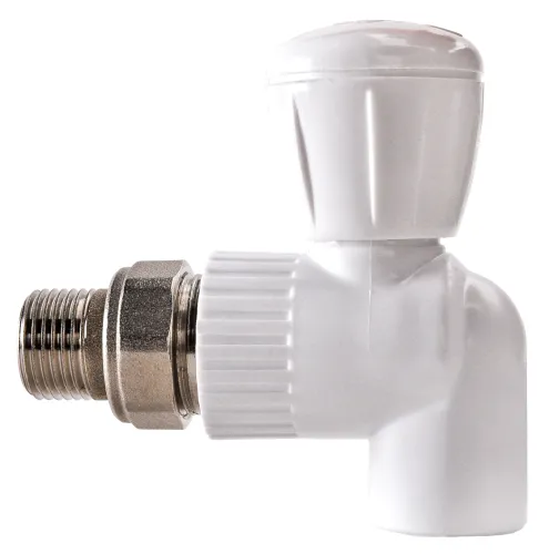 Кран шаровый РВК для радиатора угловой, полипропилен, 1/2", 20мм