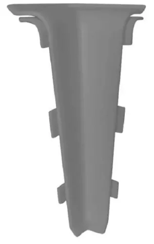 Внутренний угол для плинтуса MIXTON / Микстон 7022 напольный, из ПВХ, цвет серый, размер 70×20мм, 2шт. / отделочные материалы