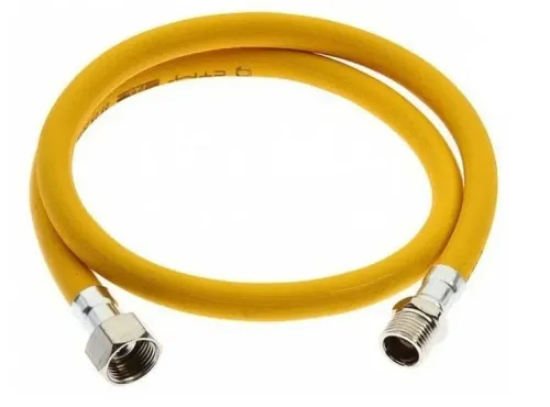 Подводка для газа СТМ, ПВХ, желтая, резьба 3/4", 1.5м