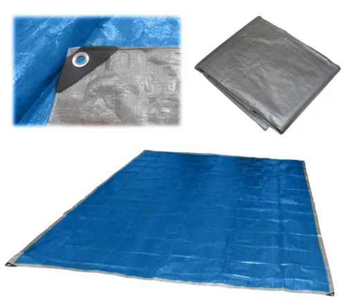 Тент ECOS / Экос хозяйственный, универсальный, полиэтиленовый, синий, 5×5м / укрывной материал