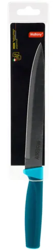 Кухонный нож Mallony / Маллони Veluto разделочный, из нержавеющей стали и пластика, лезвие 20см, 1шт. / кухонные принадлежности