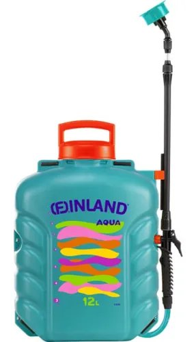 Опрыскиватель аккумуляторный Finland / Финланд Aqua ранцевый, из пластика, зеленый, объемом 12л / садовый инвентарь