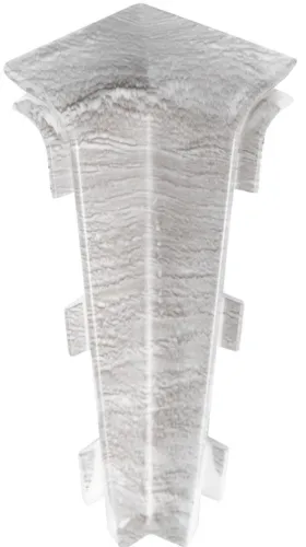 Внутренний угол для плинтуса Salag / Салаг Lima напольный, из ПВХ, цвет серый гладстоун, размер 72×30мм / отделочные материалы