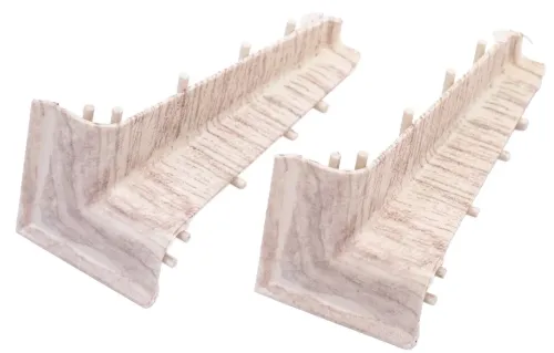 Внутренний угол для плинтуса MIXTON / Микстон 7011 напольный, из ПВХ, цвет бежевый, размер 70×20мм, 2шт. / отделочные материалы