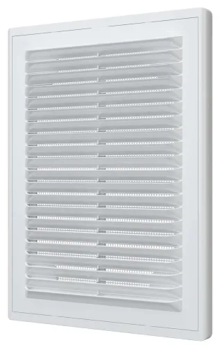 Решетка вентиляционная ЭРА 1520Р с разъемной сеткой, из пластика, белая, размер 200х150мм / строительство и ремонт
