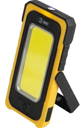 Ручной фонарь ЭРА Практик RA-811 аккумуляторный светодиодный, в пластиковом корпусе, желтый/черный, 265х140х30мм, 1500Лм, 45м / аксессуары для туризма