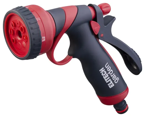 Пистолет для полива Elitech / Элитек Garden 8 режимов, с регулировкой интенсивности распыления, в корпусе из пластика, 200x60x200мм / дом и сад