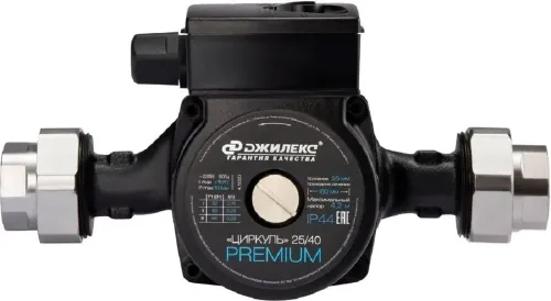 Циркуляционный насос Джилекс ЦИРКУЛЬ 25/40 PREMIUM для отопления, черный, 55л/мин, максимальное давление 10МПа, напор 4.2м, 65Вт, IP44 / дом и сад