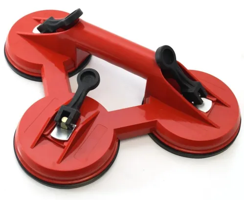 Присоска для плитки Goldblatt / Голдблатт тройная, для гладкой поверхности, из прочного пластика, 45кг, диаметр 114мм / инструменты