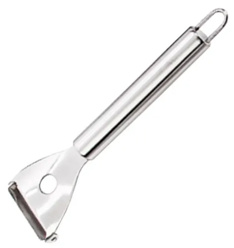 Овощечистка ручная Mallony / Маллони NIMBUS с горизонтальным лезвием, из нержавеющей стали, серая, длина 17.5см / товары для кухни