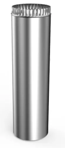 Труба дымоходная Сталь Мастер одностенная, из нержавеющей стали AISI 430 толщиной 0.5мм, серебристая, диаметр 160мм, длина 0.5м / строительство и ремонт