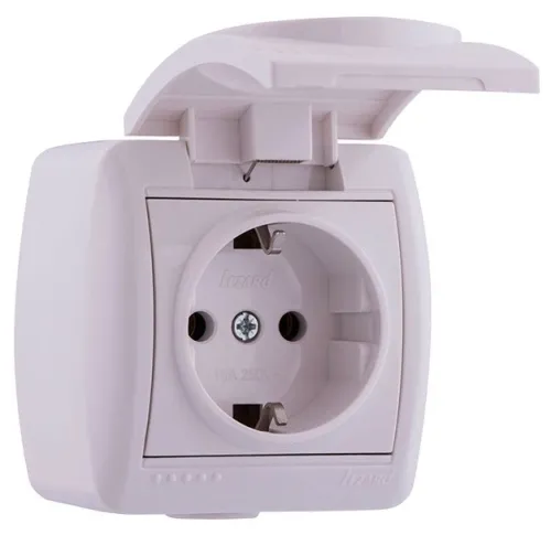 Розетка LEZARD NATA 710-0200-123 1-местная 16А IP20 белая
