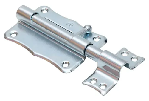 Задвижка СКОБЯНОЙ ШФ-60 накладная, прямоугольная, из стали, серая, 60мм / шпингалет