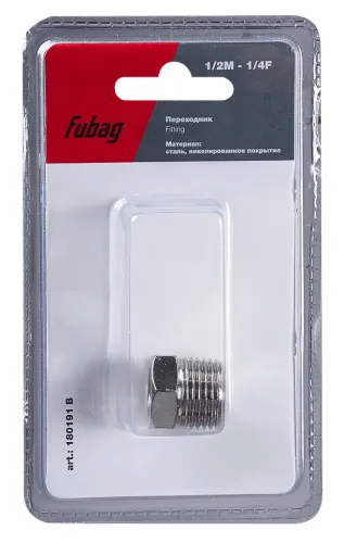 Переходник Fubag, стальной, наружная 1/2", внутренняя 1/4"