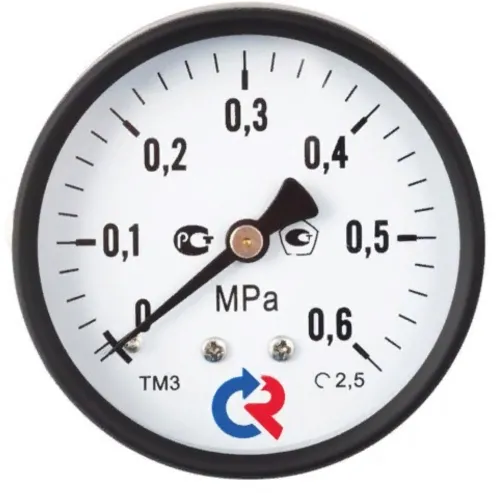Манометр давления воды Росма ТМ-310Т.00 с осевым подключением, механический, из металла, 1бар, 1/4дюйм / измерительные инструменты