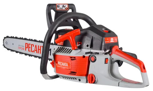 Бензопила Ресанта БП-4518 бытовая, полотно 45см, шаг 0.325дюйма, 72 звена, 2300Вт / инструмент