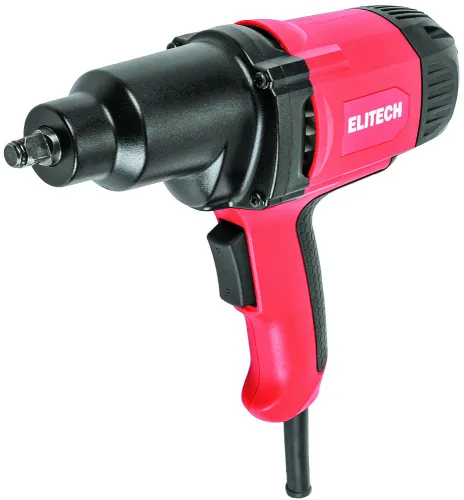 Гайковерт Elitech / Элитек ГУ 0903РЭ ударный сетевой, с набором, кейс, красный, патрон 1/2дюйма, 350Нм, 900Вт / инструменты