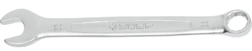 Ключ комбинированный Зубр гаечный, из хромованадиевой стали, серый, 11мм / инструменты