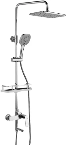 Смеситель Rossinka / Россинка для ванны, однорычажный, из латуни, цвет хром, излив 97мм / сантехника