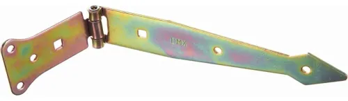 Петля мебельная DMX / ДМХ накладная воротная, стальная, цвет желтый цинк, 80х250х50мм / фурнитура