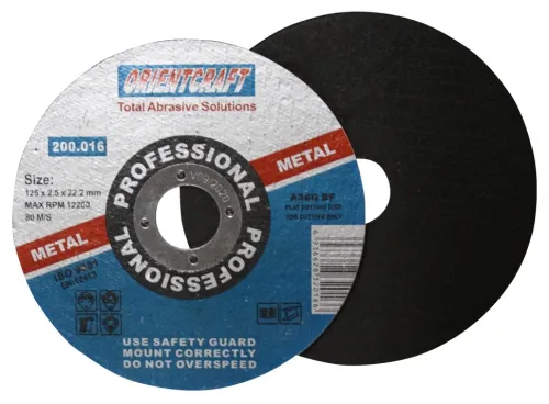 Круг отрезной ORIENTCRAFT / Ориенткрафт по металлу, абразив, посадочный диаметр 22.2мм, 125мм, толщина 2.5мм / оснастка